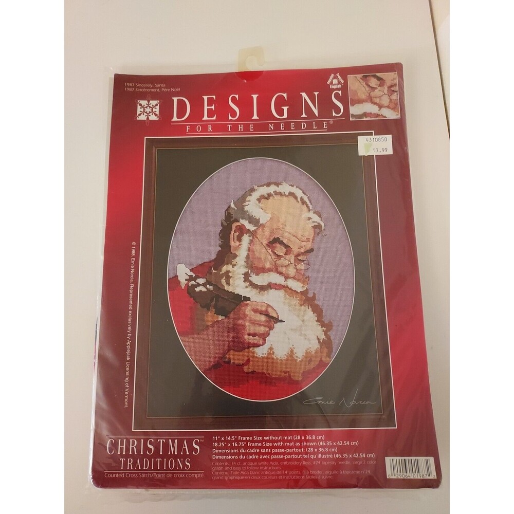 Sincerely, Santa Counted Cross Stitch Kit Designs for the Needle Christmas New